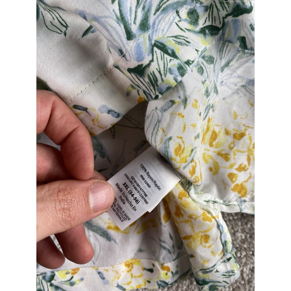 George All Over Pineapple Print Shirt Mens 3XL Pocket Rayon Beach Preppy Money - Picture 5 of 9
